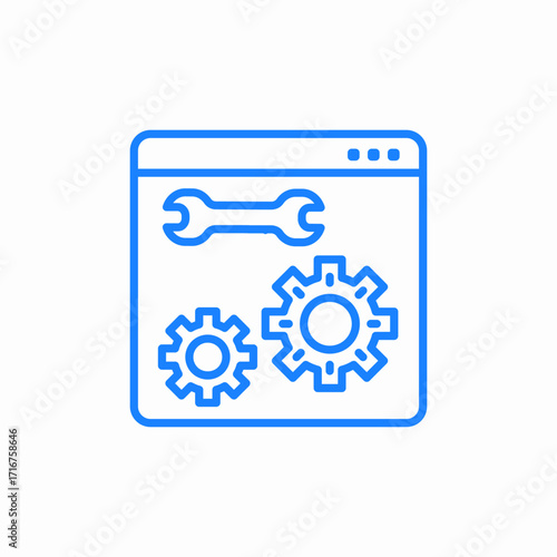 browser settings and configuration icon sign vector