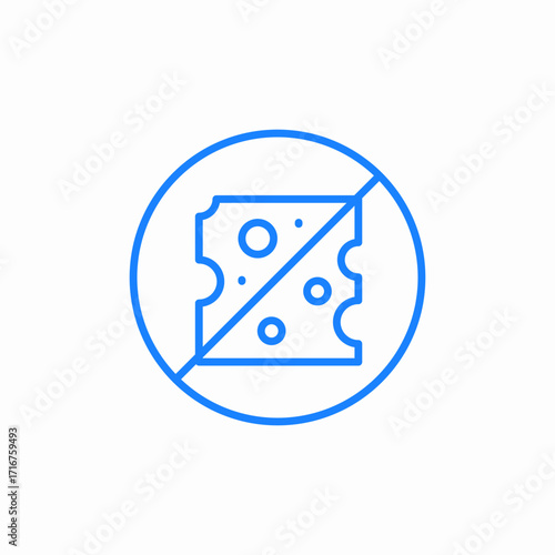 lactose free cheese product icon sign vector