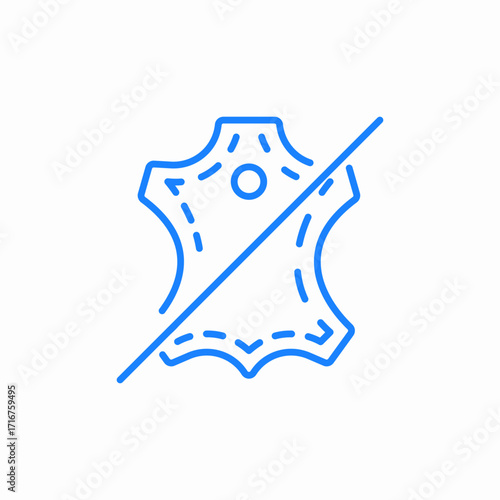 lack leather non leather item free icon sign vector