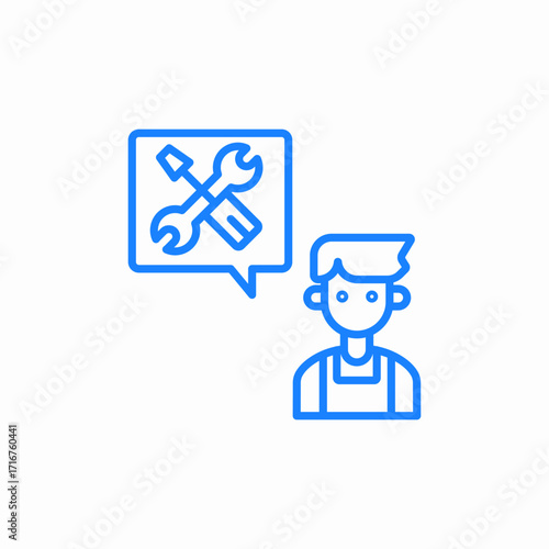 technical support and repair consultation icon sign vector