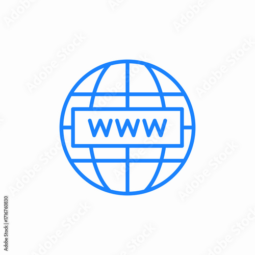 world wide web or internet icon sign vector