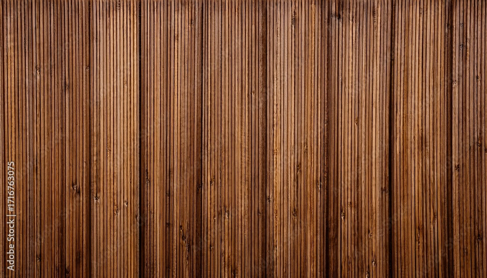 Obraz premium Vertical Wood Slat Wall Natural Grain Texture Lath Background Texture Wooden Wall