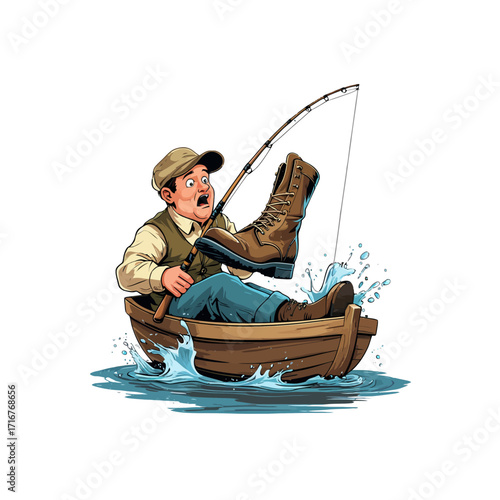 Fisherman Catches a Boot: Funny Fishing Mishap