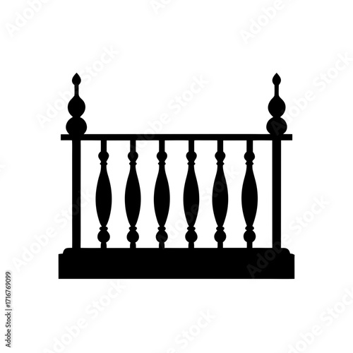 Silhouette of a balustrade art