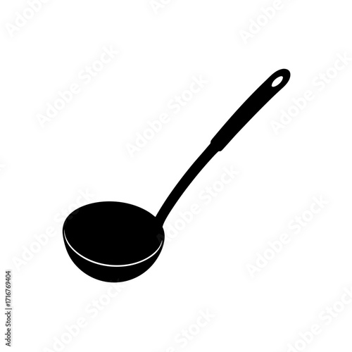 Silhouette of a soup ladle