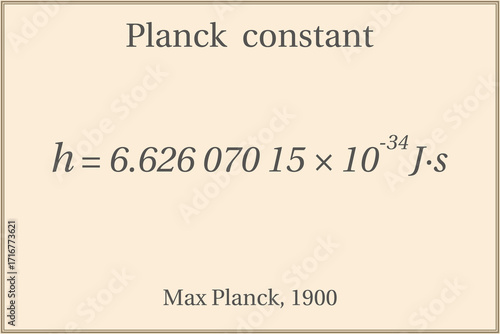 Planck constant. Education. Science. Formula. Vector illustration