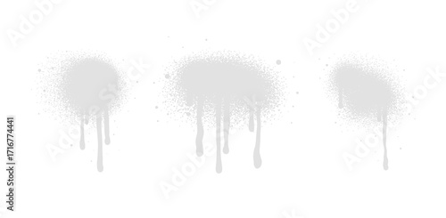 Fototapeta Naklejka Na Ścianę i Meble -  White color spray paint or graffiti design element on the transparency background.	