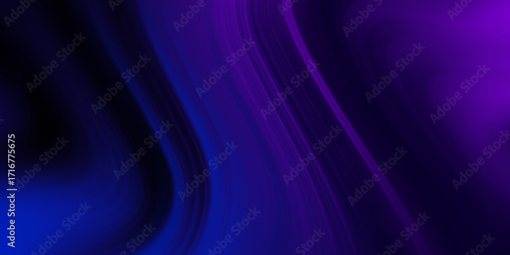 Fototapeta premium Dynamic deep blue and purple abstract fluid gradient background with flowing lines