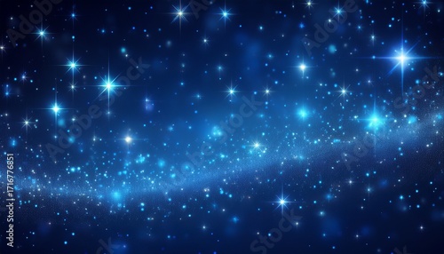 abstract blue sparkle background glowing particles bokeh effect wallpaper stars