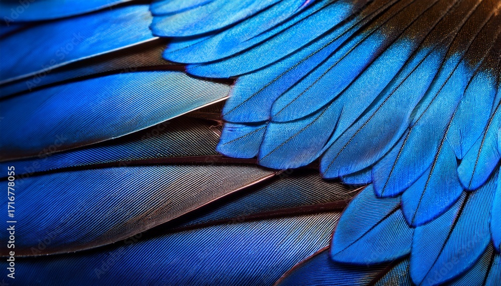 Naklejka premium A Macro Photo A Background Of A Blue Wing Of A Butterfly