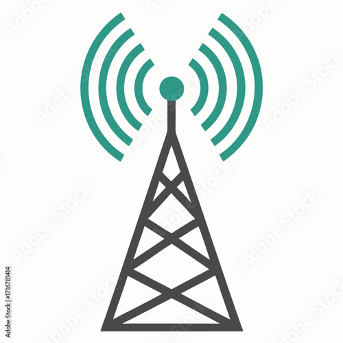 communication tower with radio