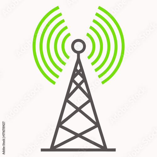 communication tower with radio