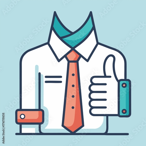 businessman giving likes 