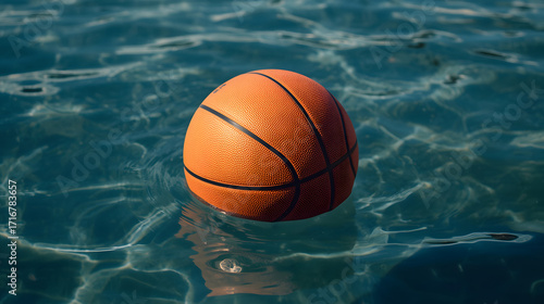 Basketball Drift: A Ball Adrift on Crystal Water