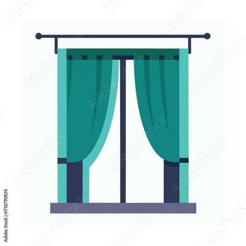 balcony sliding door curtain mockup sheer and hem