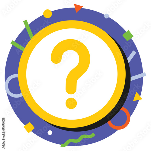 Question Vector Illustration. Flat Minimal Design. Editable Illustration for Web, Mobile, Print