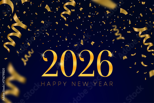 Happy New Year 2026 Celebration with Confetti | Happy New Year Wishes
