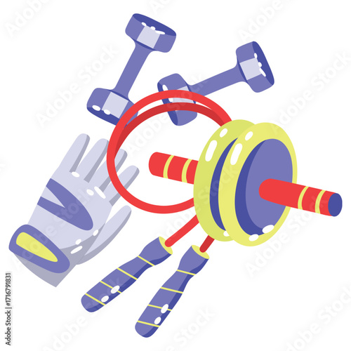 Sport Vector Illustration. Flat Minimal Design. Editable Illustration for Web, Mobile, Print
