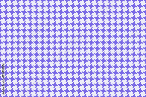 Abstract purple and white houndstooth pattern.  Elegant geometric design perfect for textiles, fashion, websites, or branding.  Repeatable texture adds visual interest  sophistication.
