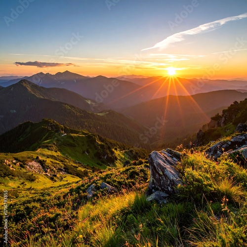 Mountain sunset vista (4)