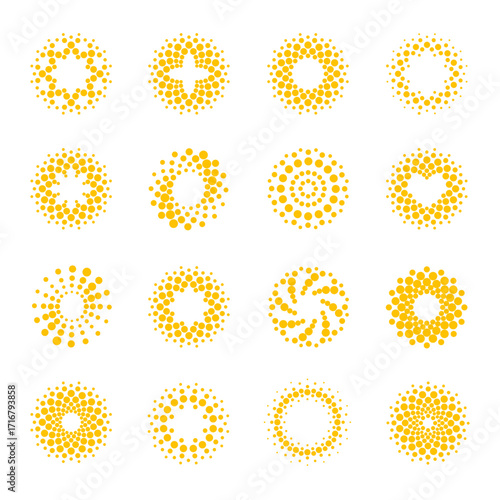 Set of vector logo design template. Sun abstract icons.	
