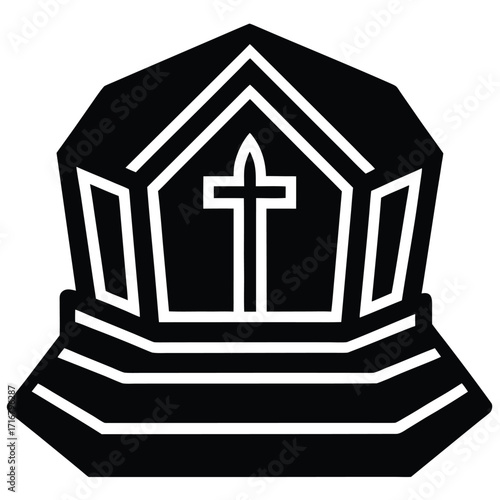 underground crypt vector icon