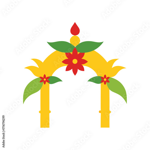 Cultural Banana Tree Wedding Entrance Gate Design  