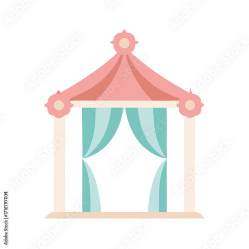 Elegant Wedding Pavilion with Soft Pastel Drapes  