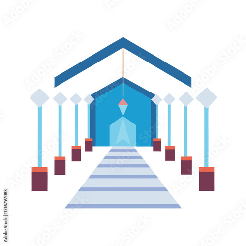 Modern Wedding Hall Mockup with Sleek Interior  