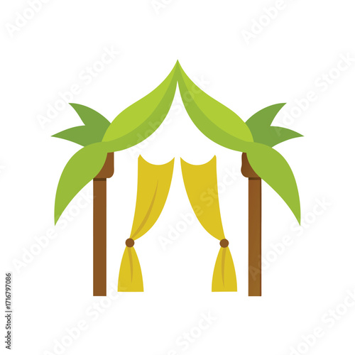 Traditional Wedding Pavilion Made with Banana Trees  
