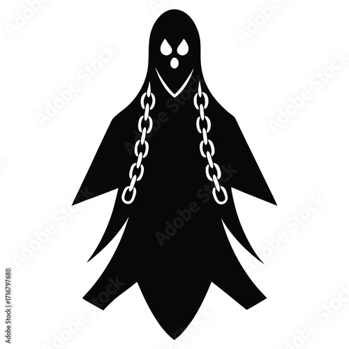 phantom with chains vector icon