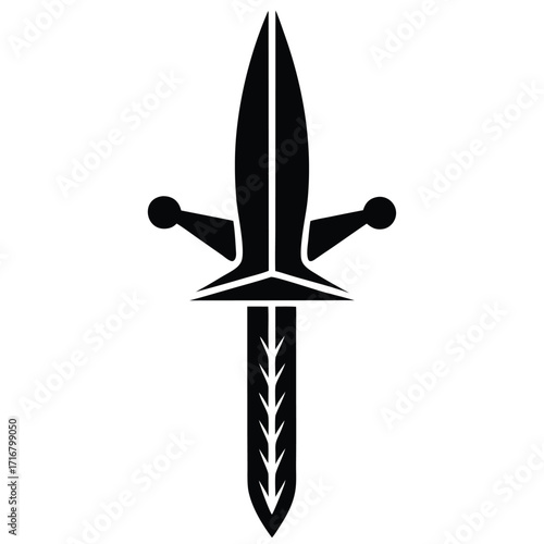 ritual dagger vector icon