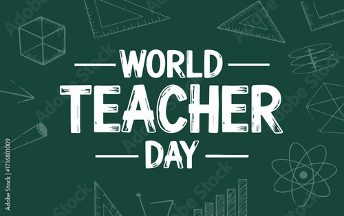 Happy Teacher's day concept vector illustration background. Creative teacher's day vector education concept.
