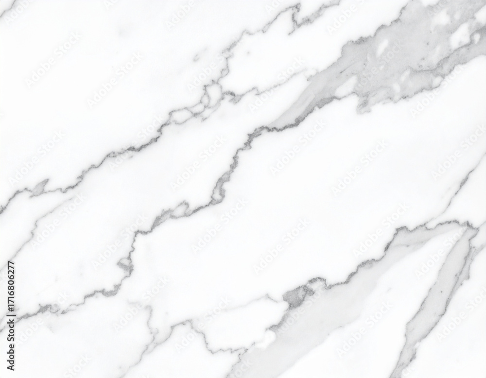 Fototapeta premium Elegant White Marble Texture with Subtle Gray Veining, Natural Stone Surface Pattern.