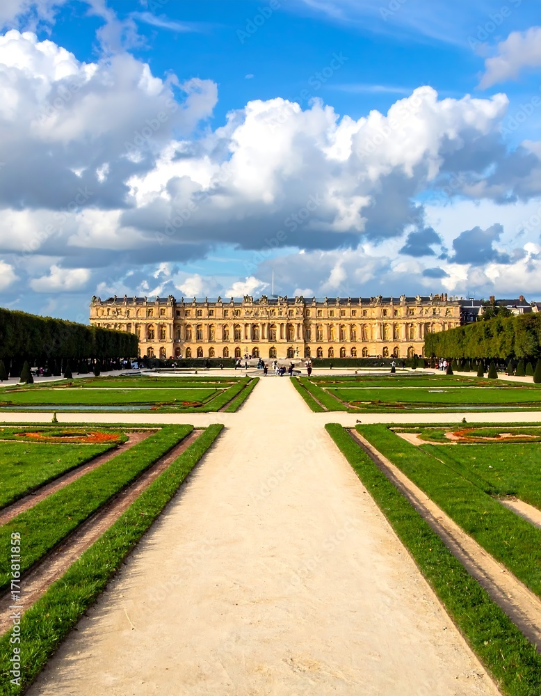 Obraz premium Palace gardens under a blue sky