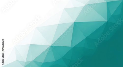 Vector art of teal and white geometric low poly background