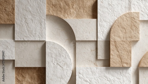 Abstract beige stone wall texture background design