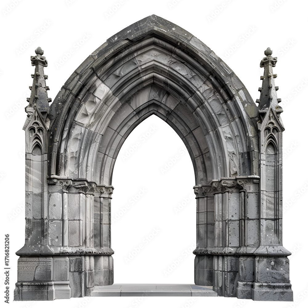 Obraz premium Gothic Stone Archway with Pinnacles architecture medieval