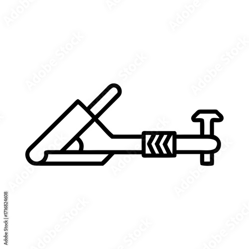 Hand clamp tool for woodworking in minimalist design  