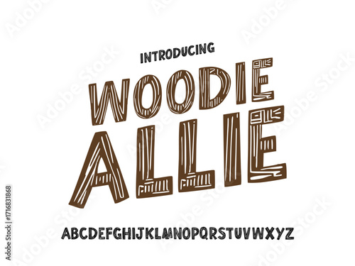 Wooden Alphabet Style Design