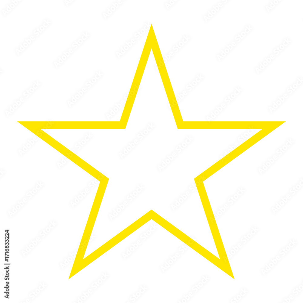 Obraz premium Star Icon. Golden Star Symbol, Yellow Stars