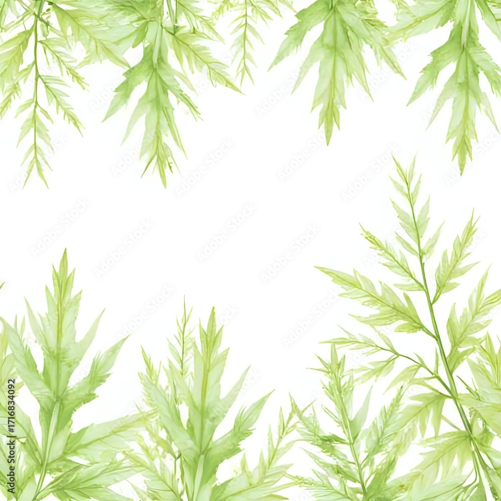 Fototapeta premium bamboo frame isolated on white