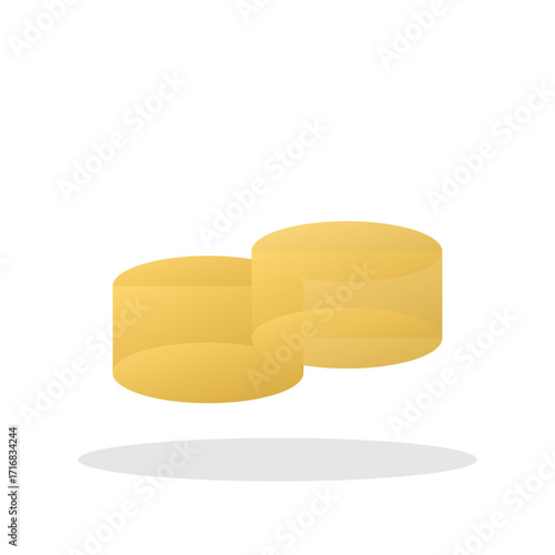 Coin stack realistic gold money vector icon