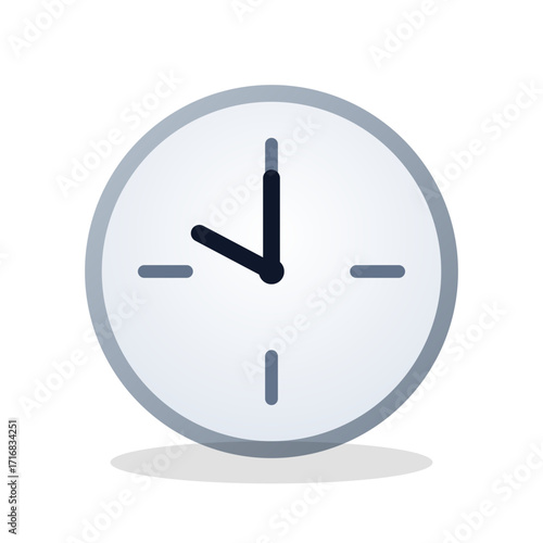 Clock realistic analog time vector icon with rim