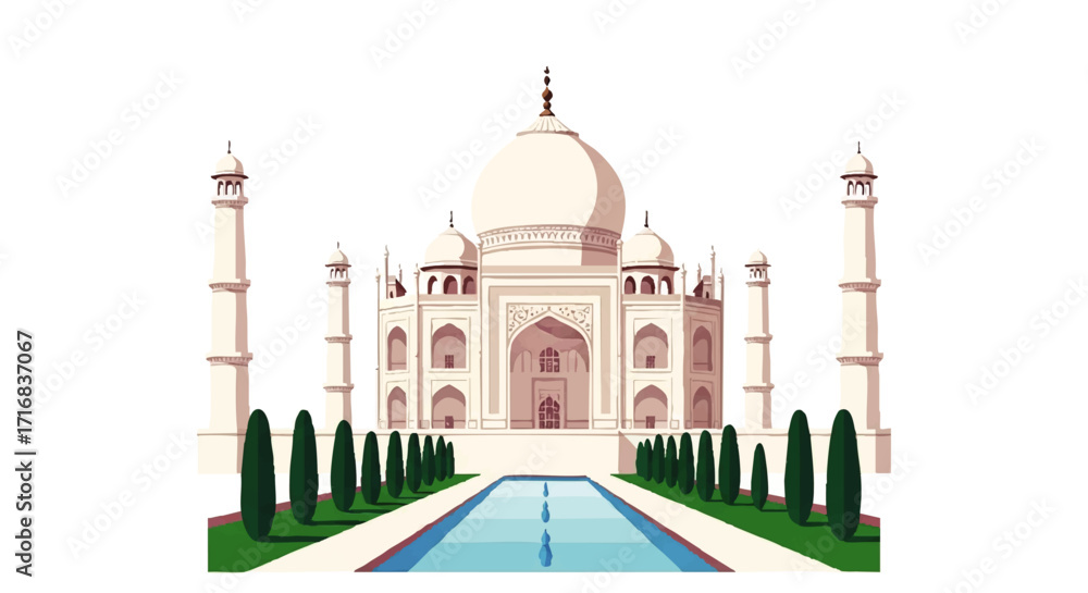 Obraz premium Explore the stunning Taj Mahal a timeless symbol of love and architectural brilliance, a perfect travel destination