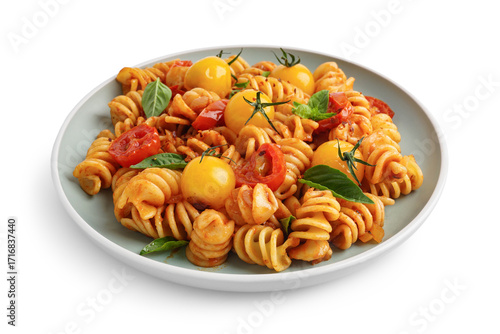Plate of delicious fusilli ...