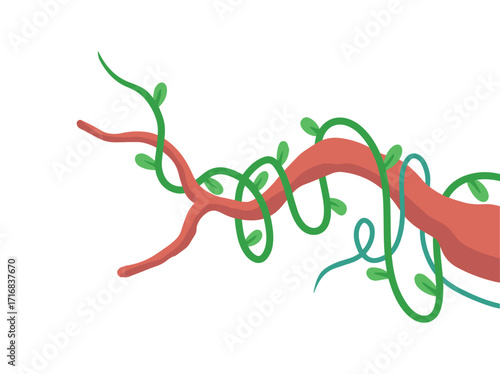 Tropical Jungle Tree Branch or Forest Thicket
