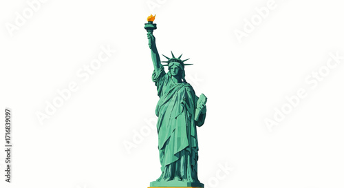 Iconic Statue of Liberty shines bright, symbolizing freedom and hope for all seekers