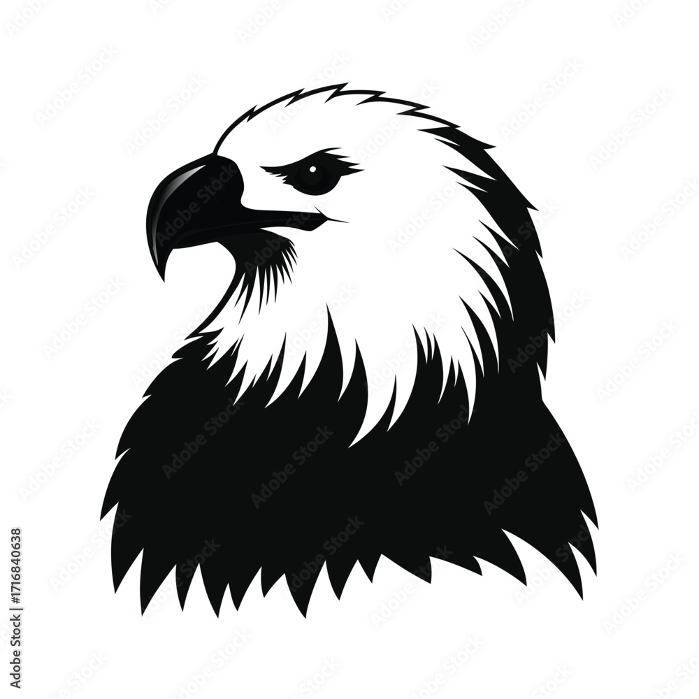 Obraz premium Majestic bald eagle perched silhouette design