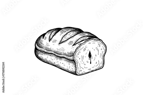 Bread Symbolizing Jesus Christ’s Suffering and God’s Provision – Christian Religious Vector Illustration